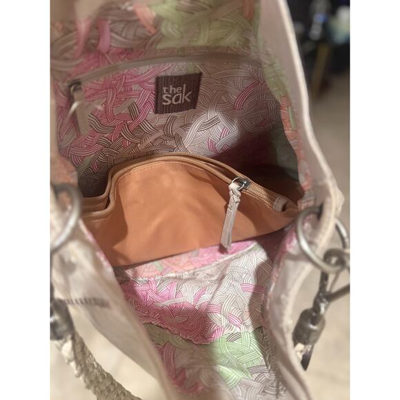 The Sak Women's Ivory / Grey Kendra Hobo Shoulder Bag - Picture 4 of 5